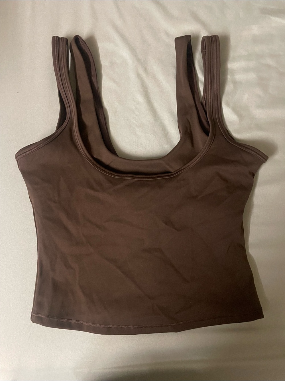 SKIMS Brown Scoop Neck Tank Bralette
